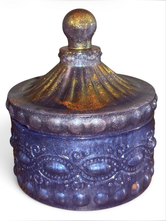 NORE’S NOVELTIES HANDCRAFTED DESIGNS Other - JAI’S DESIGNS Handcrafted Single Textured Doodad Pot with lid- Custom color!